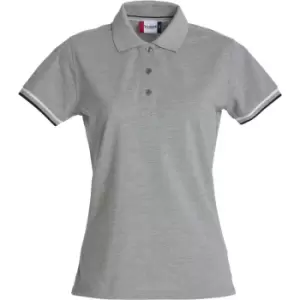 Clique Womens/Ladies Newton Polo Shirt (L) (Grey Melange)