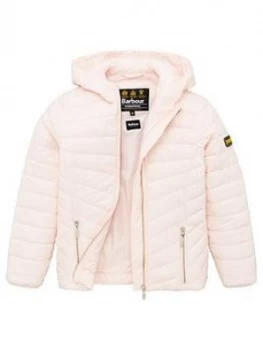 Barbour International Girls Ringside Quilted Jacket - Pink, Size 8-9 Years, Women