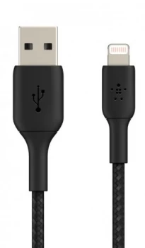 Belkin Braided USB-A to Lightning 6" Cable - Black