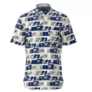 Boss Magneton Short Sleeve Shirt Mens - Blue