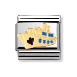 Nomination Classic Gold & Enamel Ship Charm