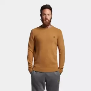 Mens Brushed Crew Neck Jumper - Anniversary Gold - S