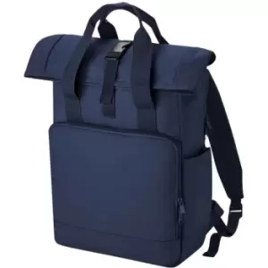 Roll Top Recycled Twin Handle Laptop Backpack (One Size) (Navy Dusk) - Bagbase