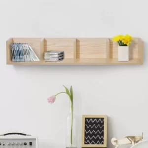 HOMCOM 95Lx17Wx16.5H cm Multi-Media Storage Wooden Shelf