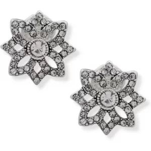 Openwork Button Closed Ears Earrings