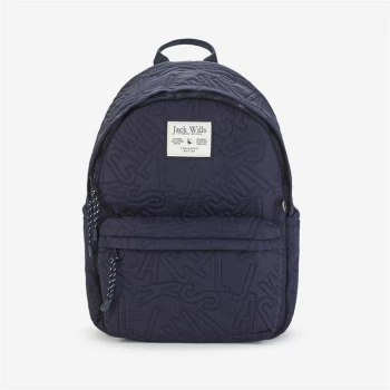 Jack Wills Claremont Quilted Backpack - Navy