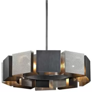 Impression 10 Light Pendant Black