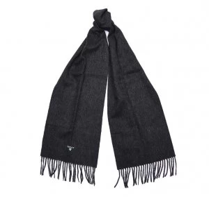 Barbour Mens Plain Lambswool Scarf - Charcoal