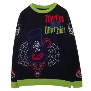 Disney Mens Dr Facilier Villains Knitted Jumper (XXL) (Black/Green/Red)