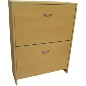 Watsons - 2 Drawer Shoe Storage Unit - Beech - Beech