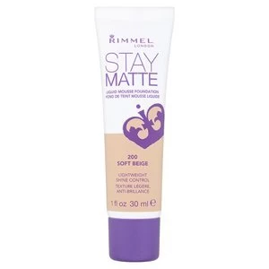 Rimmel Stay Matte Foundation Soft Beige Nude