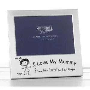 Satin Silver Occasion Frame I Love My Mummy 5x3