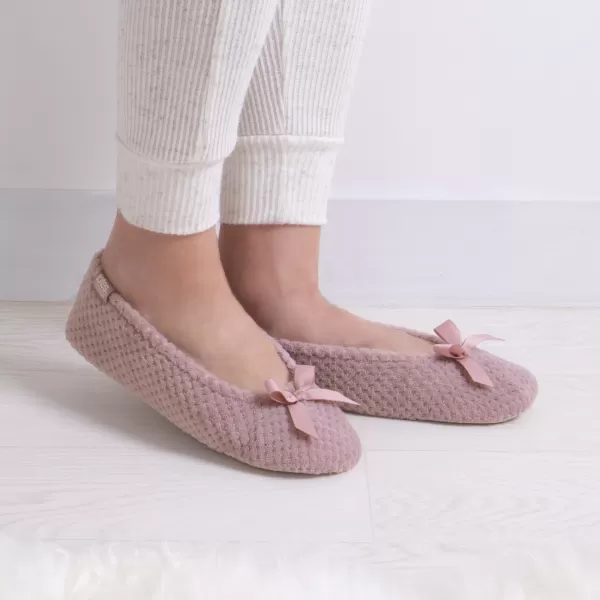 Isotoner Popcorn Ballet Slippers Pink