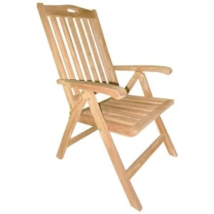 Charles Bentley Reclining Wooden Garden Chair