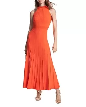 Michael Kors Halter Ribbed Maxi Dress