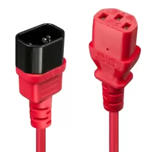 Lindy 1m C14 to C13 Extension Cable, red