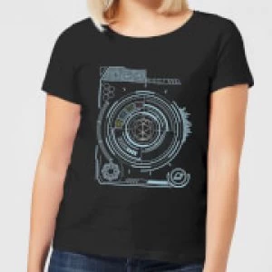 Crystal Maze Futuristic Crystal Womens T-Shirt - Black - XXL