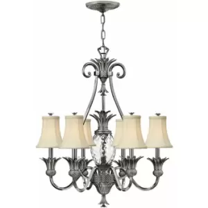 7 Bulb Chandelier LIght Polished Antique Nickel LED E14 60W