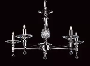 San Marino Nickel 5 Arm Chandelier