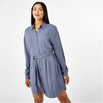 Jack Wills Eco Tie Waist Dress - Blue