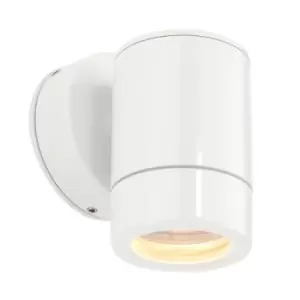 Outdoor IP65 Wall Downlight - Dimmable 7W LED GU10 - Gloss White Aluminium