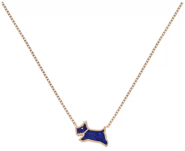 Radley RYJ2378 Blue Dog Necklace Rose Gold Tone Jewellery