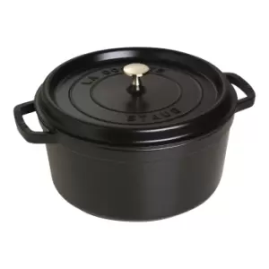 Staub La Cocotte 28cm round Cast iron Cocotte black