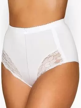 Yours Light Control Shaper Briefs - White, Size 26-28, Women