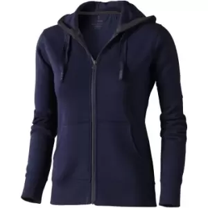 Elevate Womens/Ladies Arora Hooded Full Zip Sweater (XXL) (Navy)