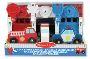 Melissa Doug Lock and Roll Rescue Garage Set.