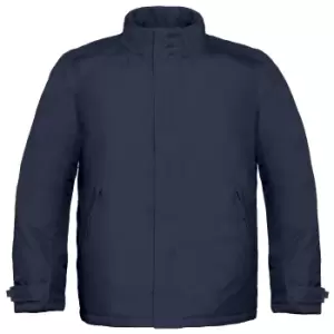 B&C Mens Real+ Premium Windproof Thermo-Isolated Jacket (Waterproof PU Coating) (L) (Navy Blue)