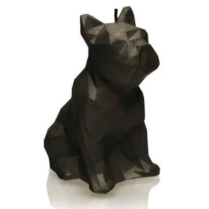 Black Low Poly Bulldog Candle