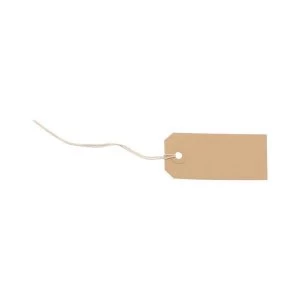 Strung Tags 82mm x 41mm Buff 1 x Pack of 1000