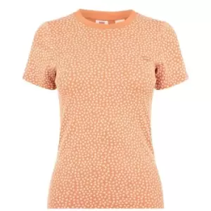 Levis Levis Short Sleeve Rib Baby T-Shirt Womens - Orange