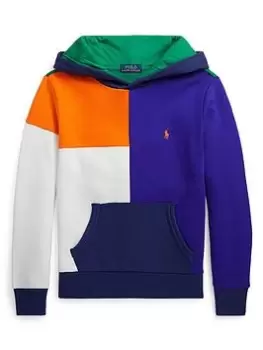 Ralph Lauren Boys Colour Block Hoodie - Multi, Size 7 Years=S