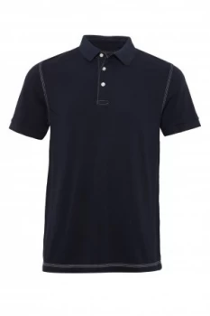 Mens French Connection Triple Stitch Polo Shirt Black