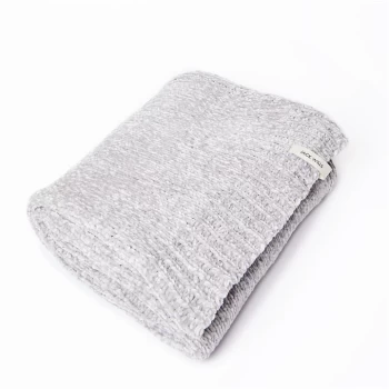 Jack Wills Chenille Blanket Throw - Grey