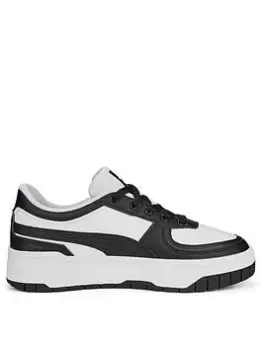 Puma Puma Cali Dream Leather, Black/White, Size 8, Women