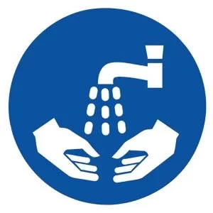 The House Nameplate Company Wash Hands Self-Adhesive Labels, (H)100mm (W)100mm