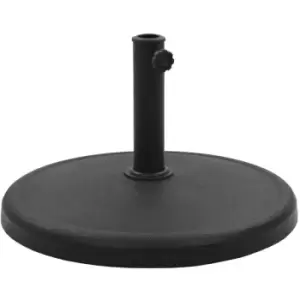 Parasol Base Round Polyresin 19 kg Black Vidaxl Black