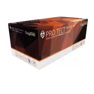 ProTect Orange HD Nitrile Gloves - Large Pack of 100 UNICARE GA0054