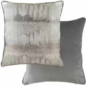 Evanslichfield - Evans Lichfield Inca Textured Piped Edge Cushion Cover, Steel Grey, 43 x 43 Cm