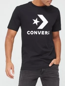 Converse Star Chevron Tee, Black, Size L, Men