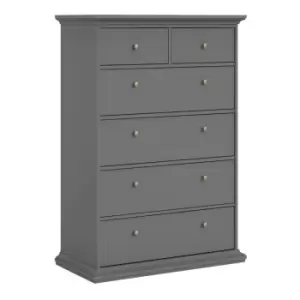 Paris Chest Of 6 Drawers In Matt Grey