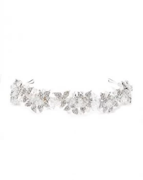 Jon Richard Silver Leaf & Bead Headband