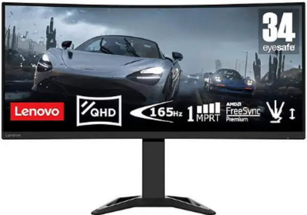 Lenovo G34W-30 34" 66F1GAC1UK UltraWide Quad HD Curved Gaming LED Monitor