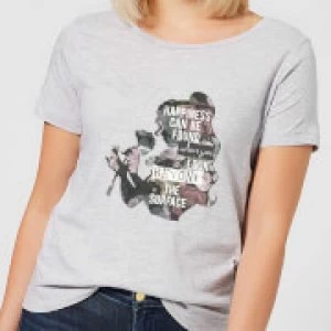 Disney Beauty And The Beast Happiness Womens T-Shirt - Grey - S