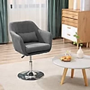 Homcom Swivel Chair for Lumbar Support Dark Grey