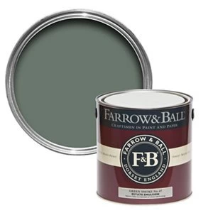 Farrow & Ball Estate Green smoke No. 47 Matt Emulsion Paint 2.5L