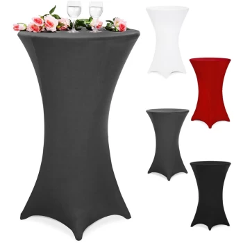 Table Cover High Bar Stand Ø60 Ø70 Ø80 Wedding Birthday Party Event Spandex Ø80cm / anthrazit (de)